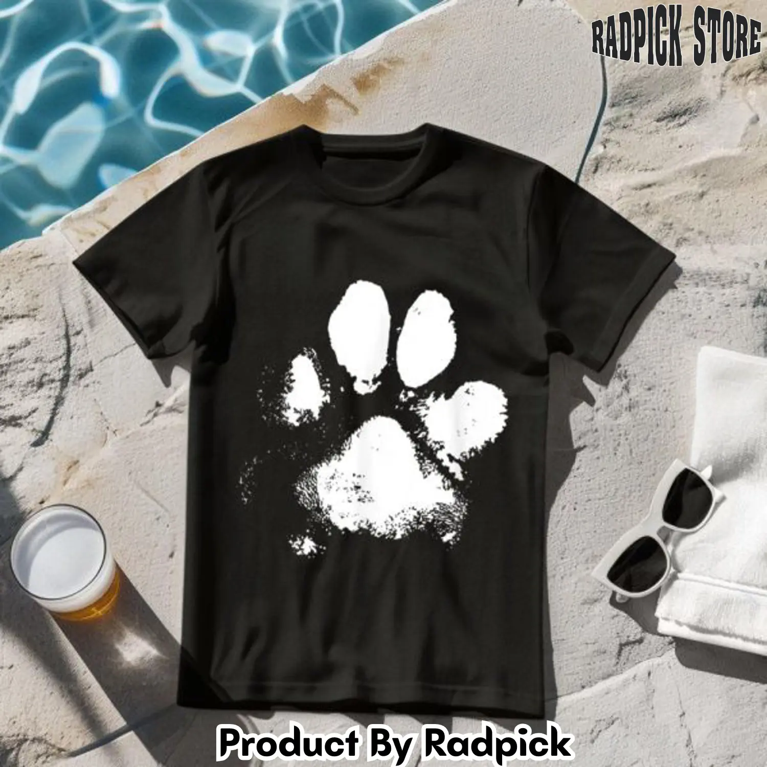 Muddy messy dog paw tshirt rp2644913